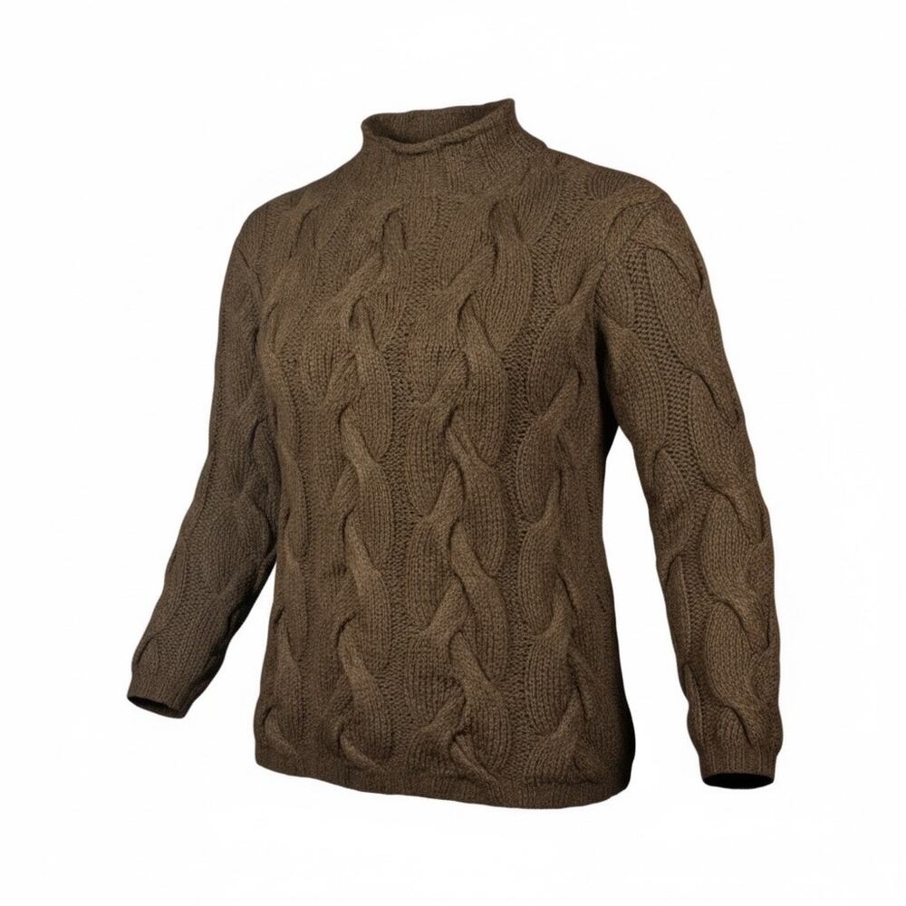 Oscar de la Renta for Bergdorf Goodman Women's Brown Wool/Mohair Sweater - M
